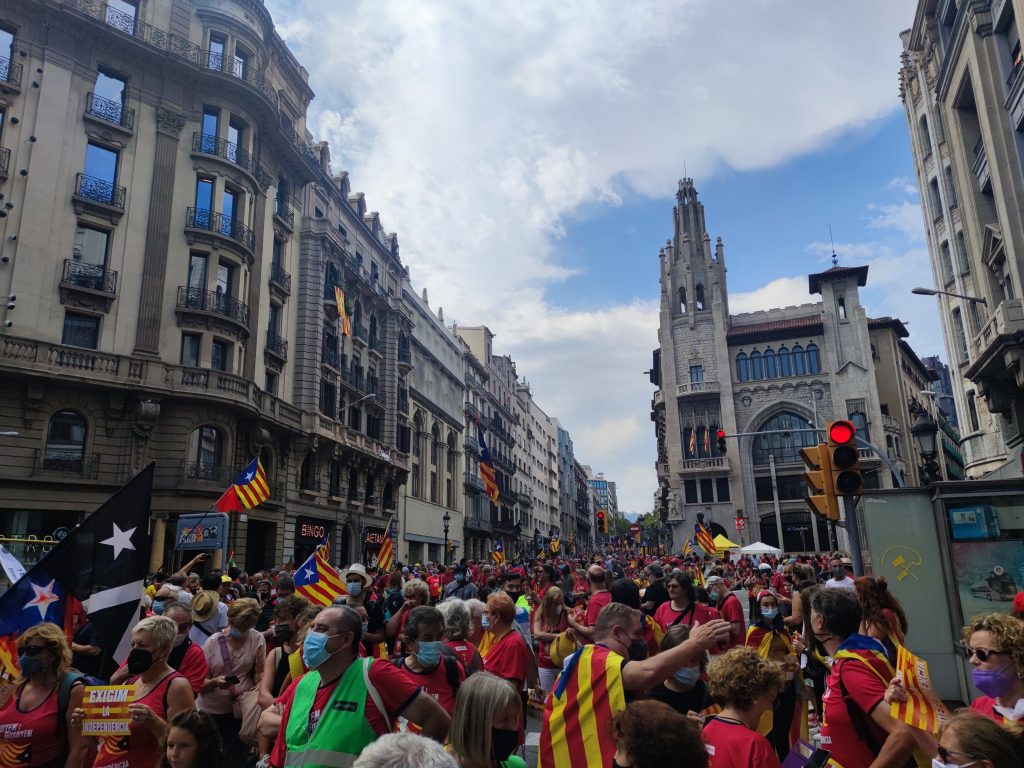 Manifestació per la Diada de Catalunya a Barcelona. FOTO: Rai López
